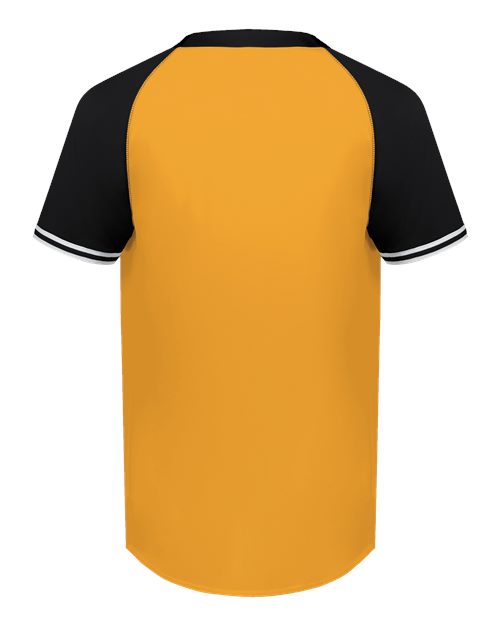 Men's Cutter Henley Jersey - Gold/ Black Back