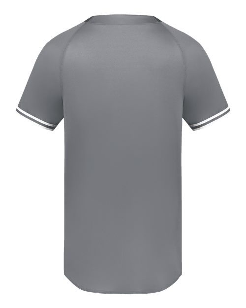 Men's Cutter Henley Jersey - Graphite/ White Back