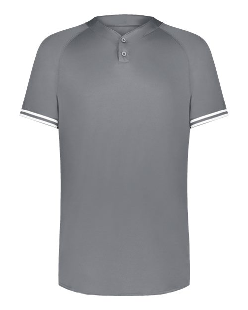 Men's Cutter Henley Jersey - Graphite/ White Front