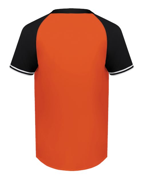 Men's Cutter Henley Jersey - Orange/ Black Back