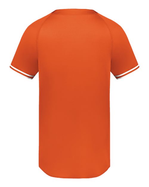 Men's Cutter Henley Jersey - Orange/ White Back