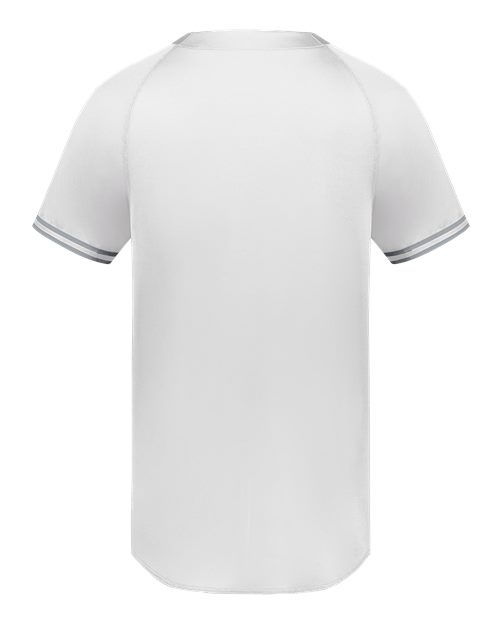 Men's Cutter Henley Jersey - White/ Silver Back