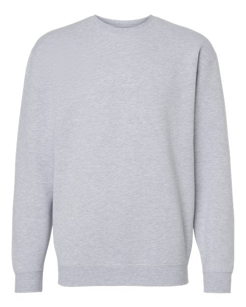 Independent Trading Co. Unisex Heavyweight Crewneck Sweatshirt - Grey Heather Front