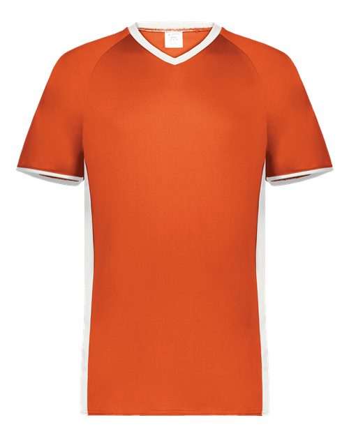 Men's Cutter V-Neck Jersey - Orange/ White Front