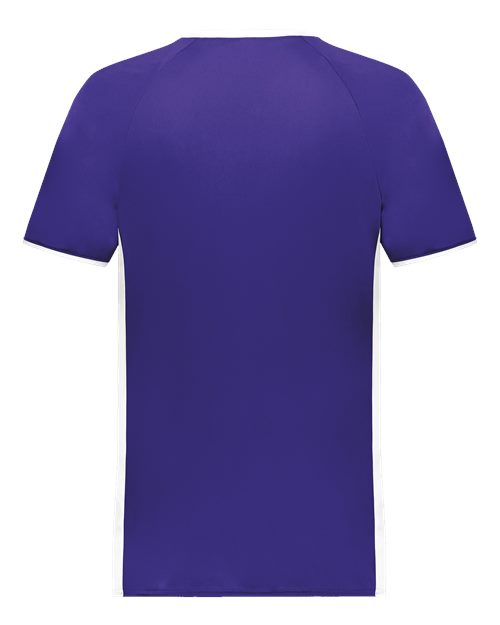 Men's Cutter V-Neck Jersey - Purple/ White Back