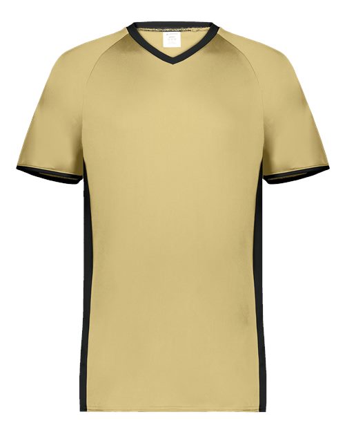 Men's Cutter V-Neck Jersey - Vegas Gold/ Black Front