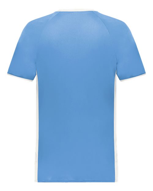 Youth Cutter V-Neck Jersey - Columbia Blue/ White Back