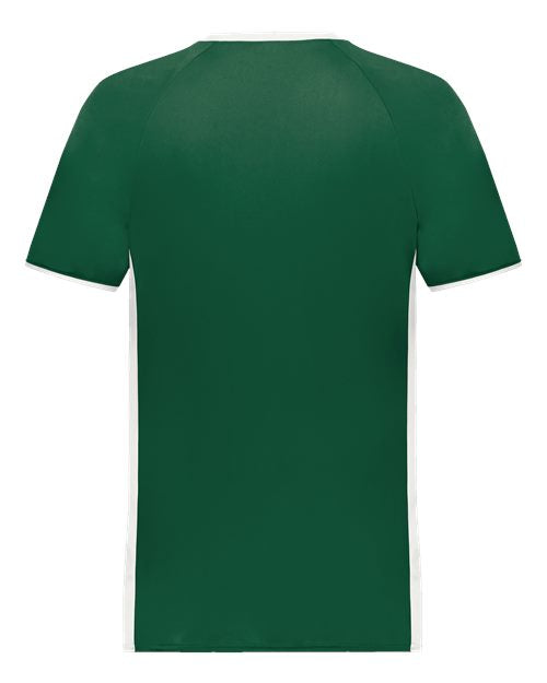 Youth Cutter V-Neck Jersey - Dark Green/ White Back