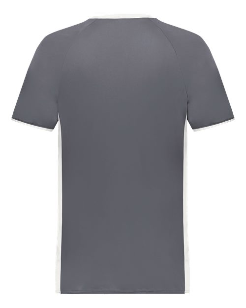 Youth Cutter V-Neck Jersey - Graphite/ White Back
