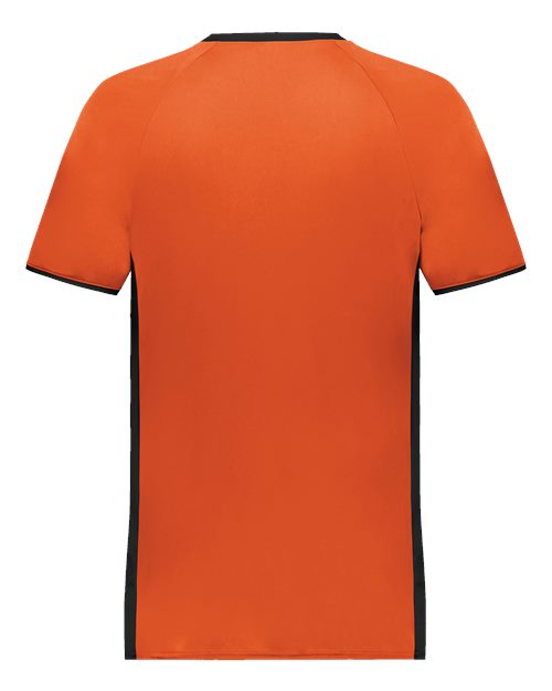 Youth Cutter V-Neck Jersey - Orange/ Black Back
