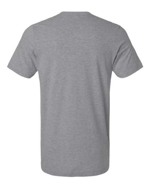 Unisex Combed CVC T-Shirt - Heather Grey Back