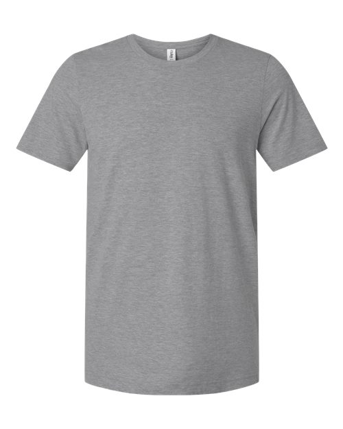 Unisex Combed CVC T-Shirt - Heather Grey Front