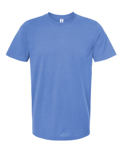 Combed Cotton T-Shirt - Columbia Blue Front