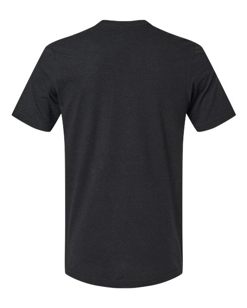 Unisex Combed CVC T-Shirt - Heather Black Back