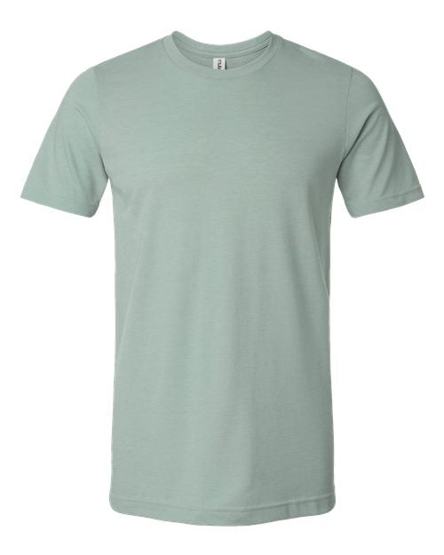 Unisex Combed CVC T-Shirt - Heather Light Sage Front