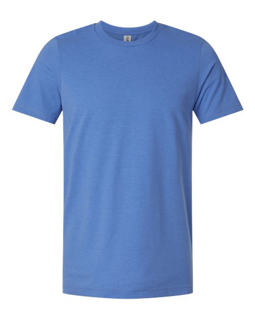 Unisex Combed CVC T-Shirt - Heather Columbia Blue Front