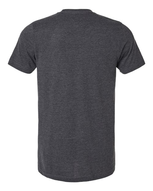 Unisex Combed CVC T-Shirt - Heather Dark Grey Back