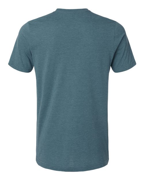 Unisex Combed CVC T-Shirt - Heather Deep Teal Back