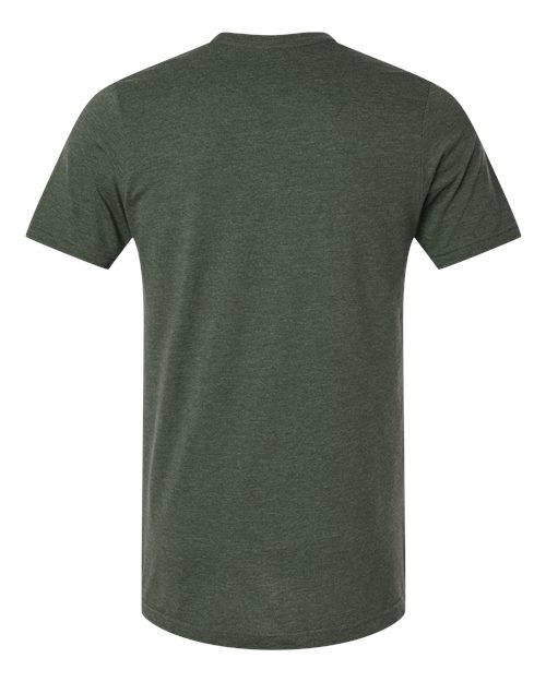 Unisex Combed CVC T-Shirt - Heather Forest Back