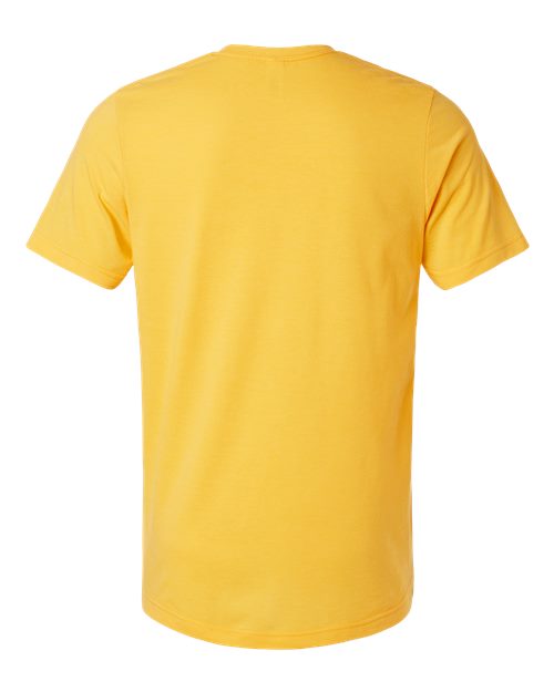 Unisex Combed CVC T-Shirt - Heather Gold Back