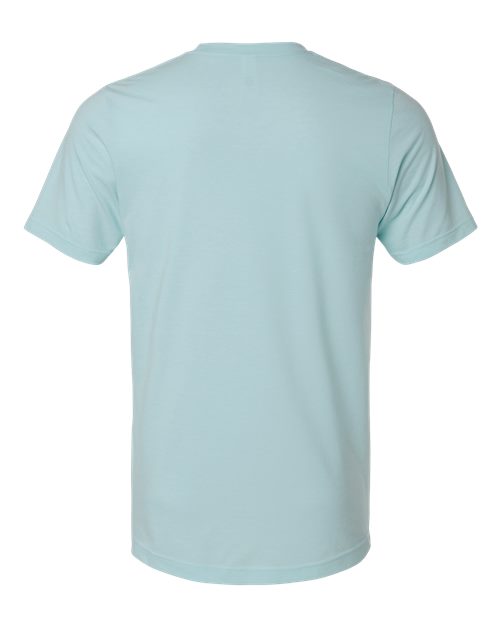 Unisex Combed CVC T-Shirt - Heather Ice Blue Back
