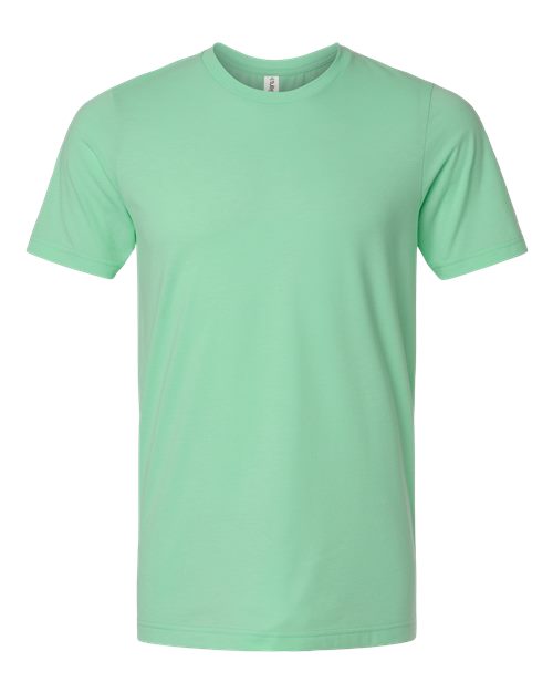 Unisex Combed CVC T-Shirt - Heather Light Mint Front