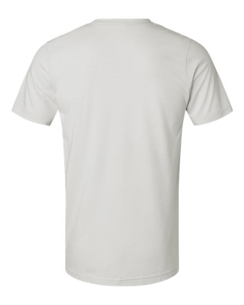 Unisex Combed CVC T-Shirt - Heather Light Silver Back