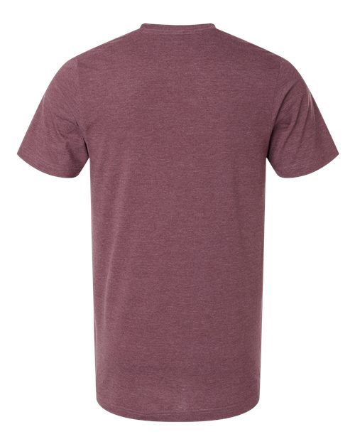 Unisex Combed CVC T-Shirt - Heather Maroon Back