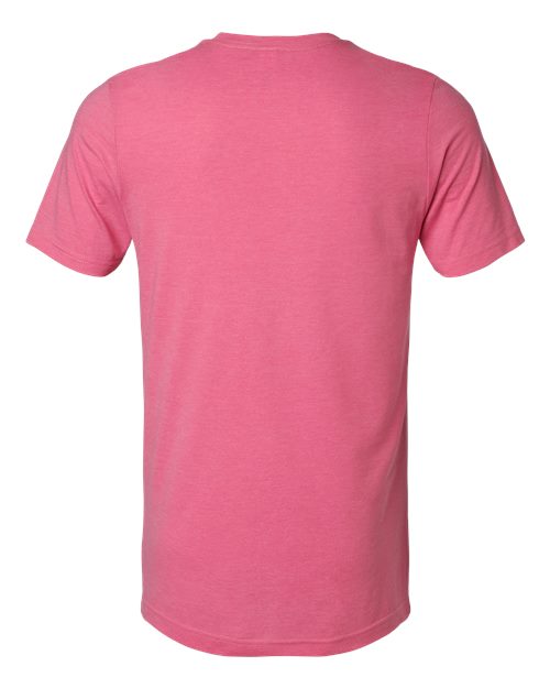 Unisex Combed CVC T-Shirt - Heather Charity Pink Back