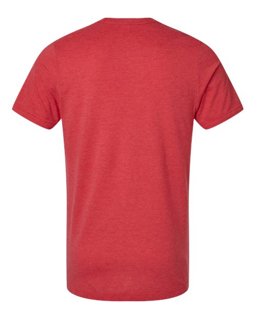 Unisex Combed CVC T-Shirt - Heather Red Back