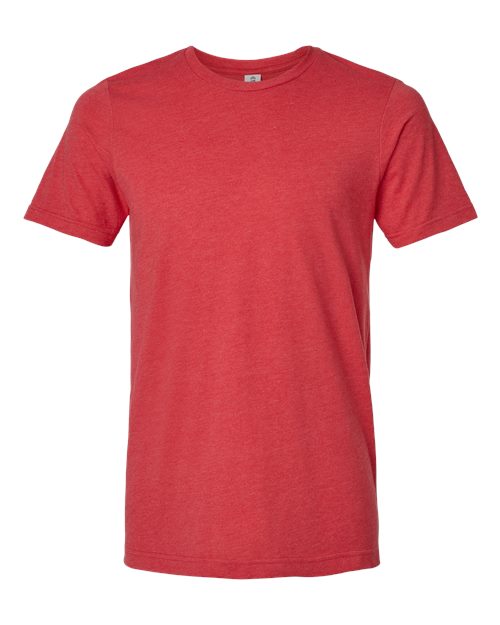Unisex Combed CVC T-Shirt - Heather Red Front