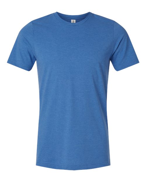 Unisex Combed CVC T-Shirt - Heather Royal Front