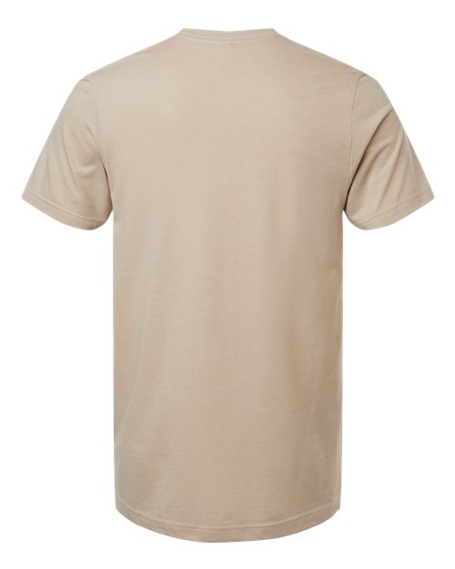 Unisex Combed CVC T-Shirt - Heather Tan Back