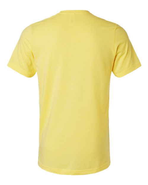 Unisex Combed CVC T-Shirt - Heather Yellow Back