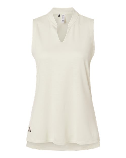 Women's Ultimate365 Textured Sleeveless Shirt - Ivory Front