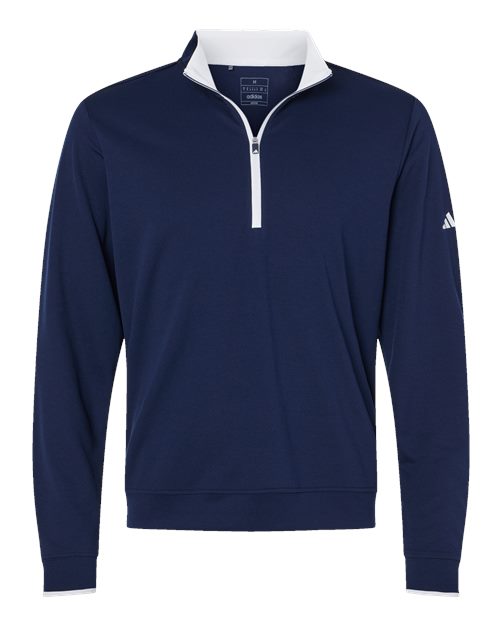 Men's Performance Lightweight Quarter-Zip Pullover - Collegiate Navy/ White Front