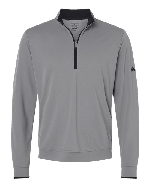 Men's Performance Lightweight Quarter-Zip Pullover - Grey Three/ Black Front