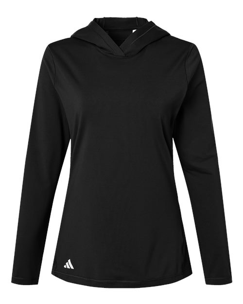 Women's Performance Hooded Pullover - Black Front