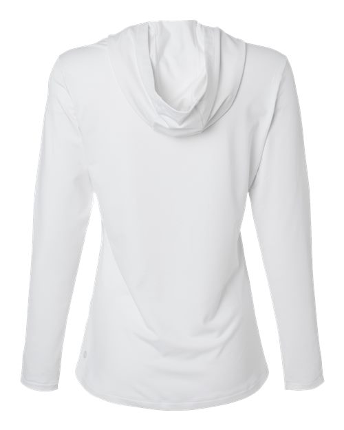 Women's Performance Hooded Pullover - White Back