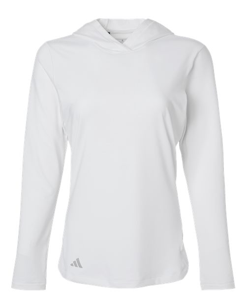 Women's Performance Hooded Pullover - White Front