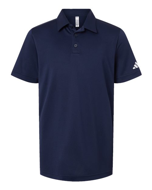 Youth Performance Polo - Collegiate Navy Front