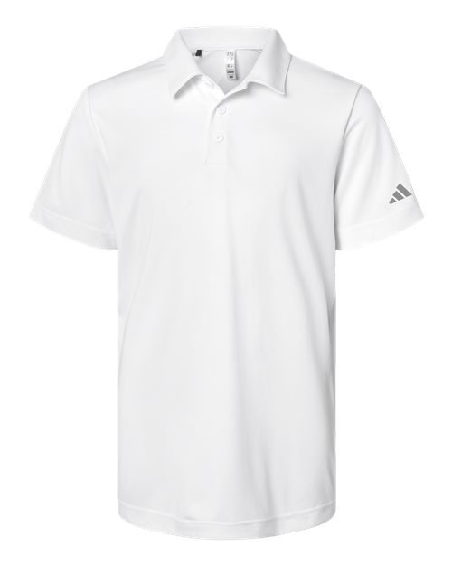 Youth Performance Polo - White Front