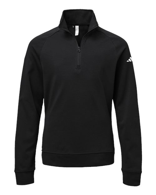 Youth Performance Quarter-Zip Pullover - Black Front