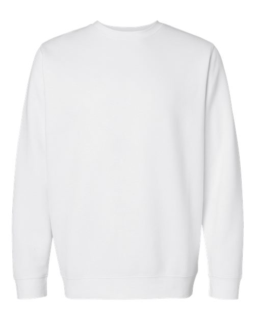 Unisex Elevated Fleece Crewneck Sweatshirt - White Front