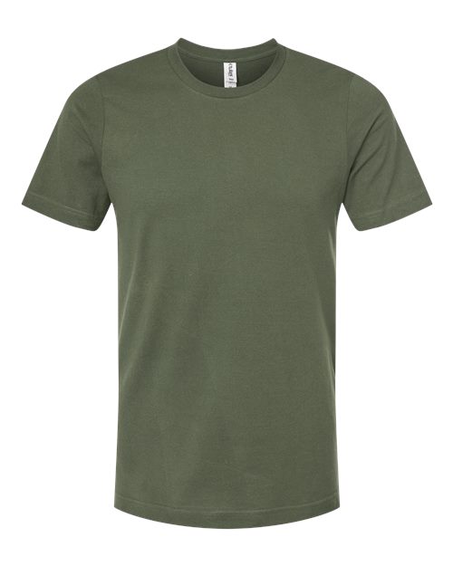 Tultex Combed Cotton T-Shirt - Military Green Front