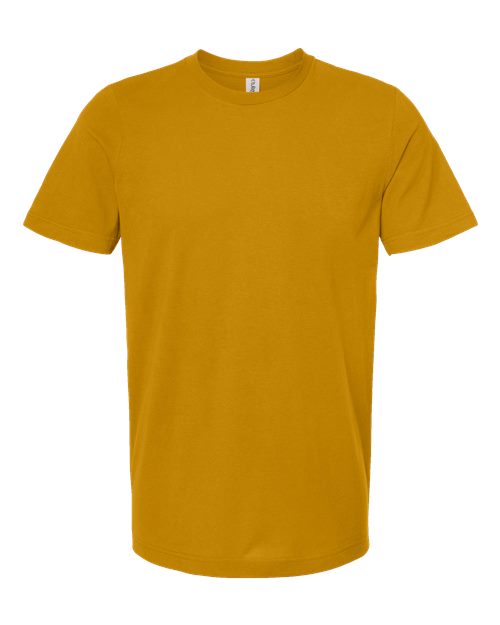 Combed Cotton T-Shirt - Mustard Front