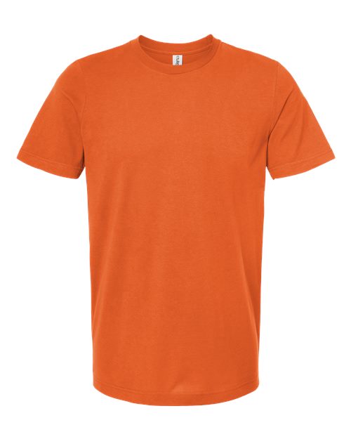 Combed Cotton T-Shirt - Orange Front