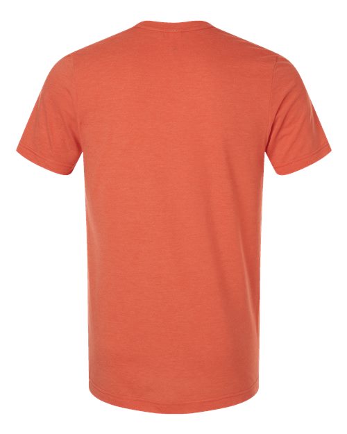 Unisex Combed CVC T-Shirt - Heather Orange Back