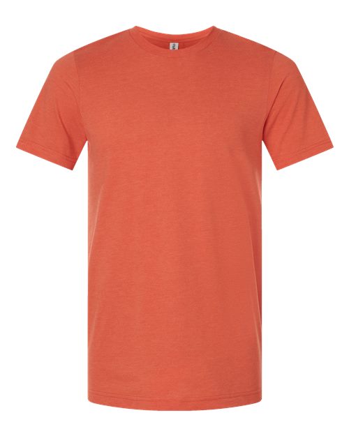 Unisex Combed CVC T-Shirt - Heather Orange Front