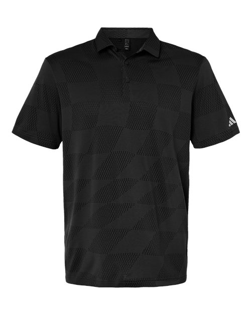 Men's Ultimate365 Textured Polo - Black Front